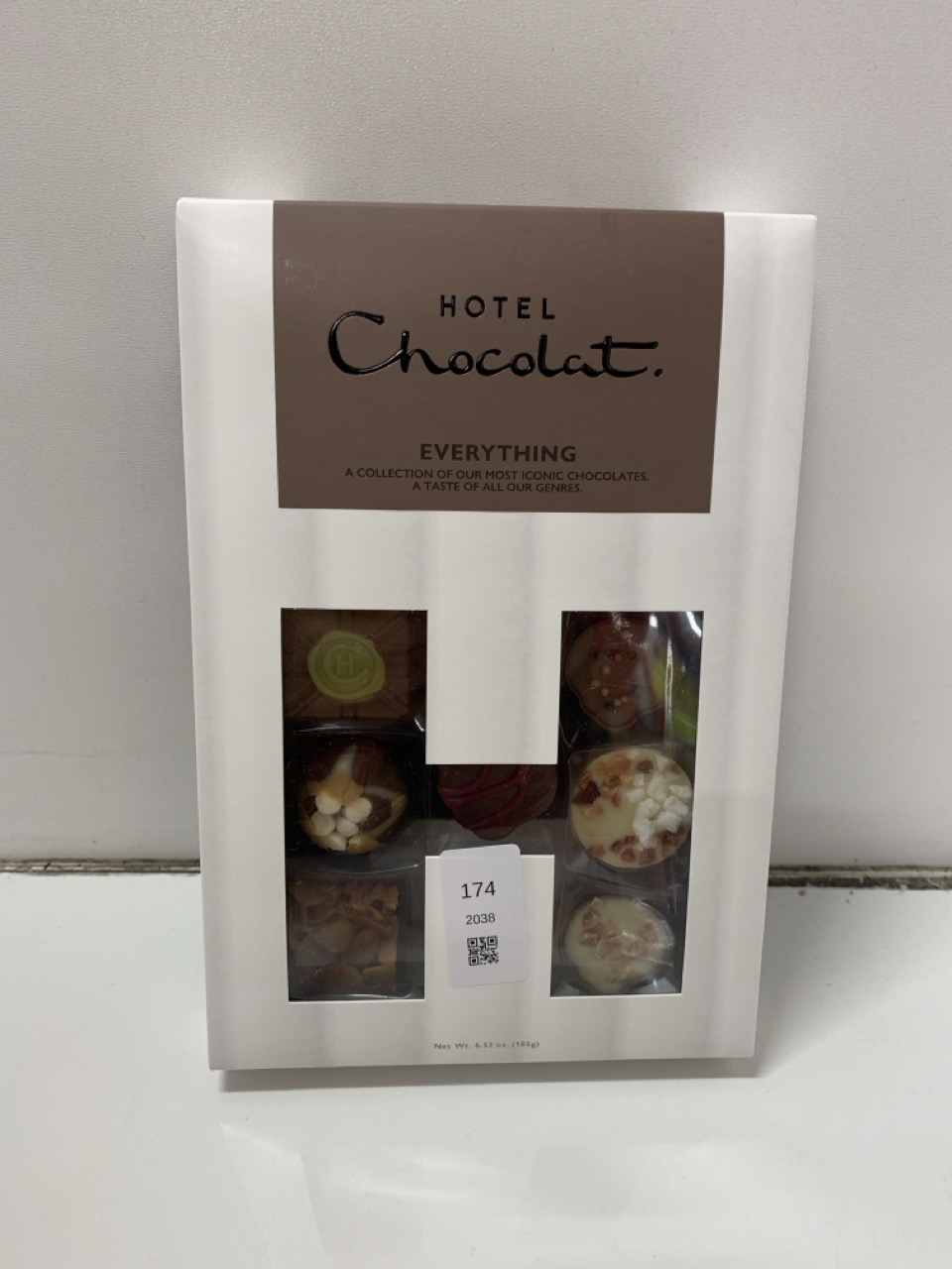 Lot 174  
            Edinburgh SR24 - Delivery Only 

                
17 X HOTEL CHOCOLAT EVERYTHING H-BOX - 14 MILK, WHITE AND DARK CHOCOLATES, 185G -...