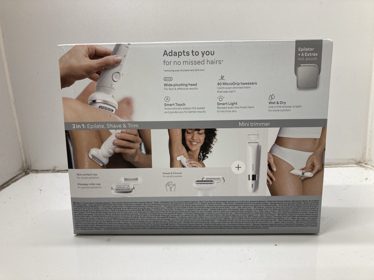 Lot 195  
            Edinburgh SR24 - Delivery Only 

                
BRAUN SILK-ÉPIL 9, EPILATOR WITH PIVOTING HEAD FOR EASY HAIR REMOVAL, WET & DRY, ...