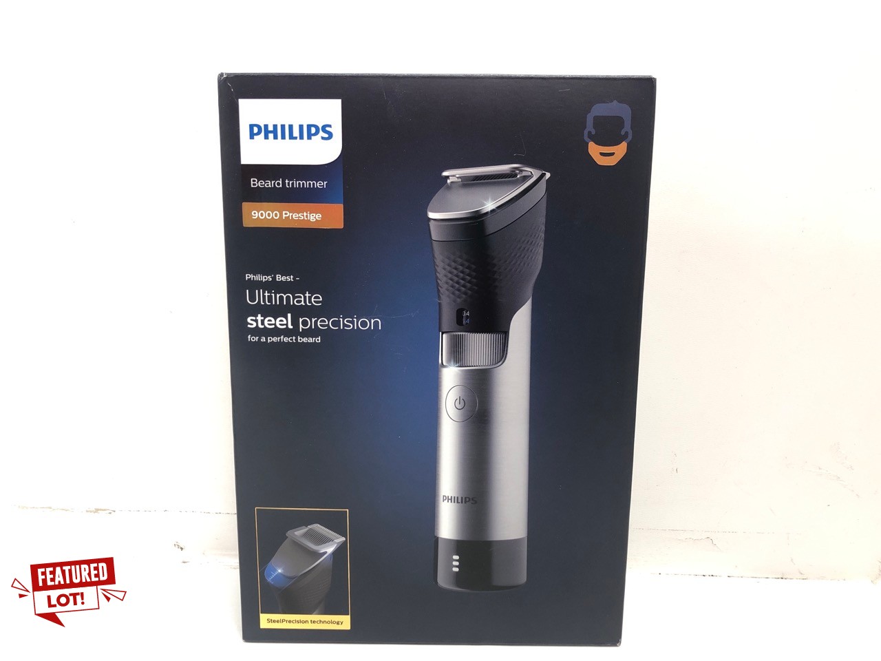 Lot 22  
            Edinburgh SR24 - Delivery Only 

                
PHILIPS BEARD TRIMMER 9000 SERIES, LIFT & TRIM PRO SYSTEM, SILVER, WHICH BEST BUY...