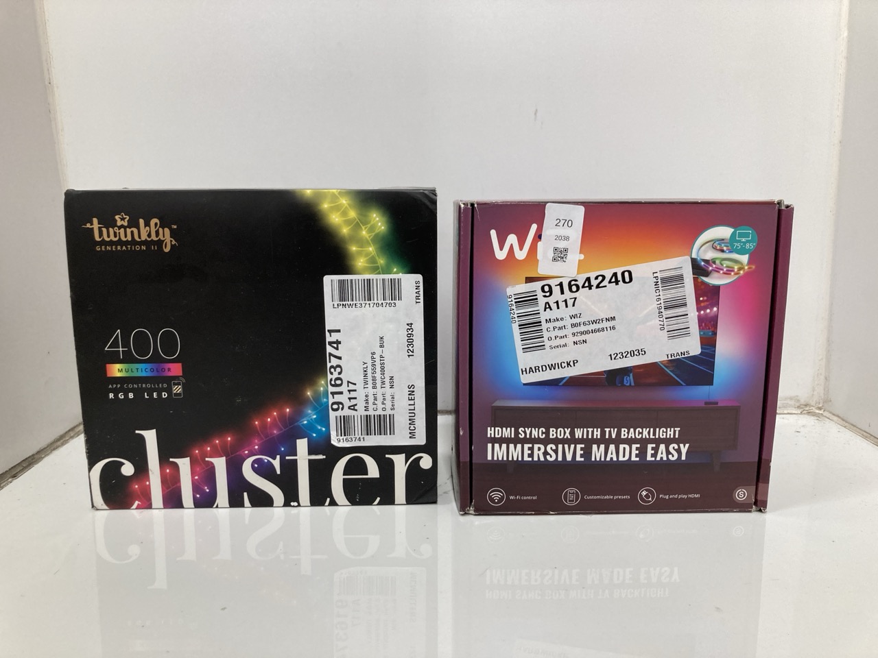 Lot 270  
            Edinburgh SR24 - Delivery Only 

                
TWINKLY CLUSTER 400 LED RGB, DENSE STRIP OF LED LIGHTS, IN- AND OUTDOOR SMART MUL...