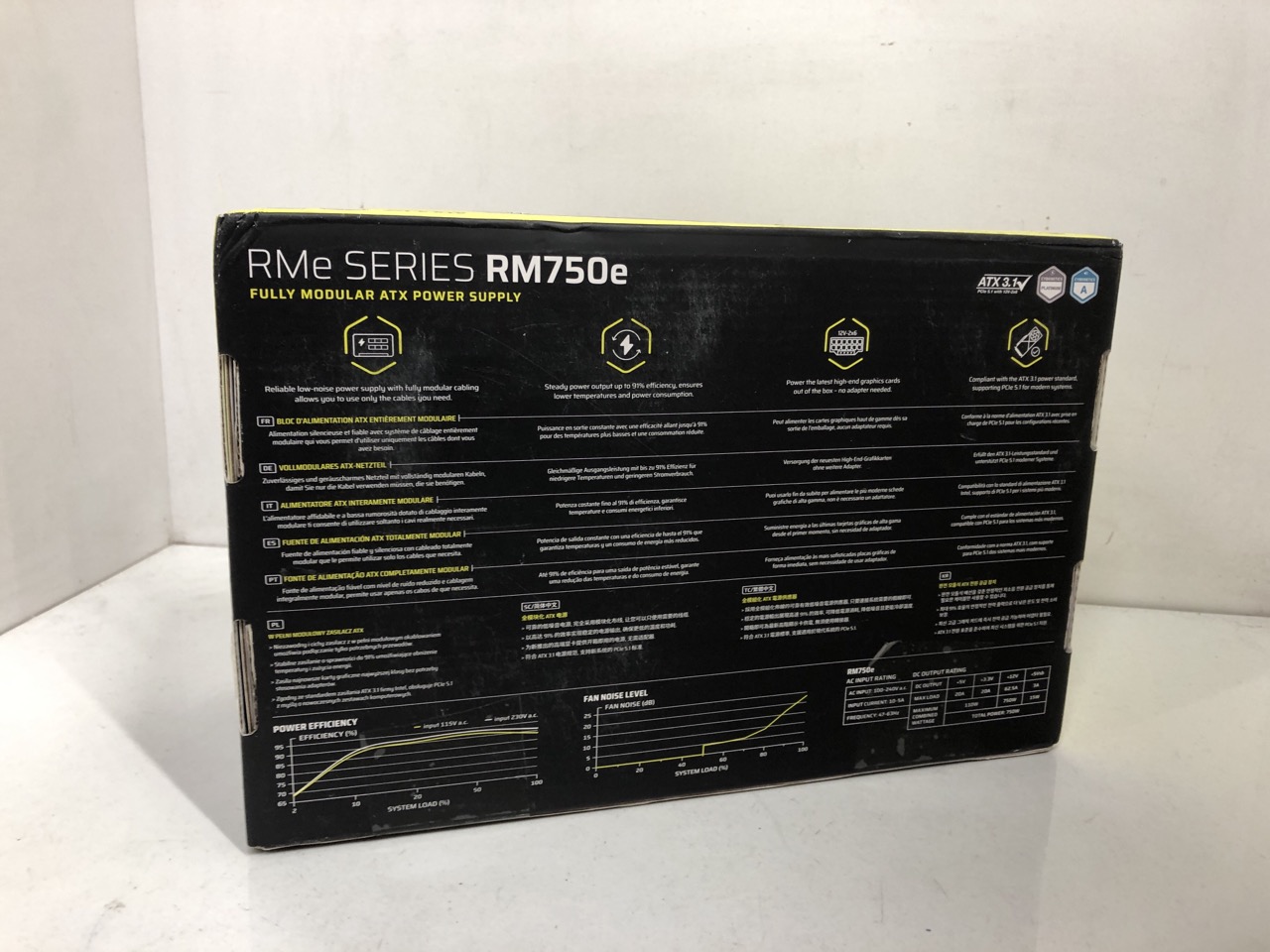 Lot 282  
            Edinburgh SR24 - Delivery Only 

                
COSAIR RME SERIES RM750E FULLY MODULAR ATX POWER SUPPLY: LOCATION - E RACK