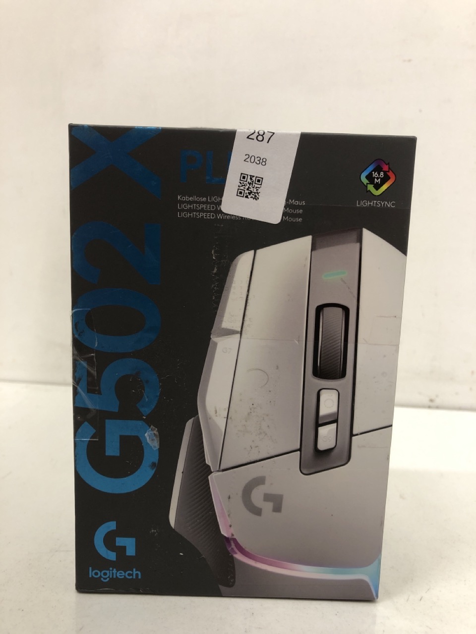 Lot 287  
            Edinburgh SR24 - Delivery Only 

                
LOGITECH G502 X PLUS LIGHTSPEED WIRELESS RGB GAMING MOUSE - OPTICAL MOUSE WITH LI...