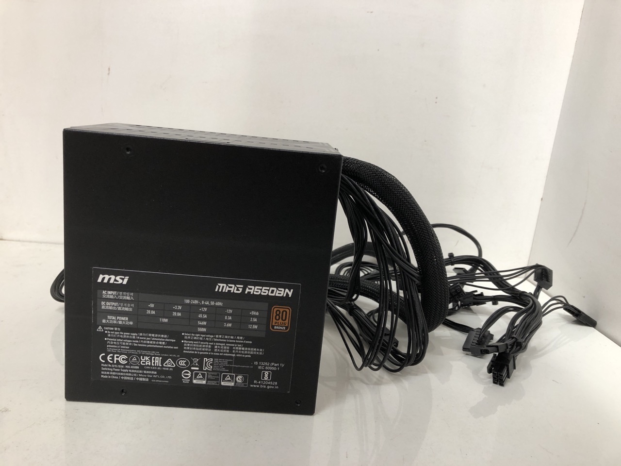 Lot 292  
            Edinburgh SR24 - Delivery Only 

                
MSI MAG A550BN POWER SUPPLY LIMIT : LOCATION - E RACK