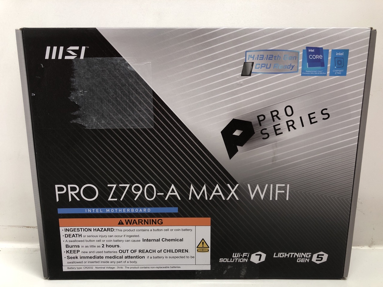 Lot 29  
            Edinburgh SR24 - Delivery Only 

                
MSI PRO Z790-A MAX WIFI INTEL MOTHERBOARD ORIGINAL RRP £145: LOCATION - TOP 50 RACK