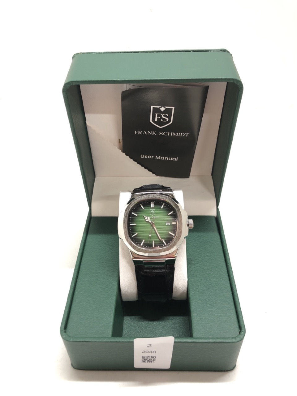 Lot 2  
            Edinburgh SR24 - Delivery Only 

                
MENS FRANK SCHMIFT WATCH - TEXTURED DIAL WITH DATE - LEATHER STRAP - MODEL:FSL AM...