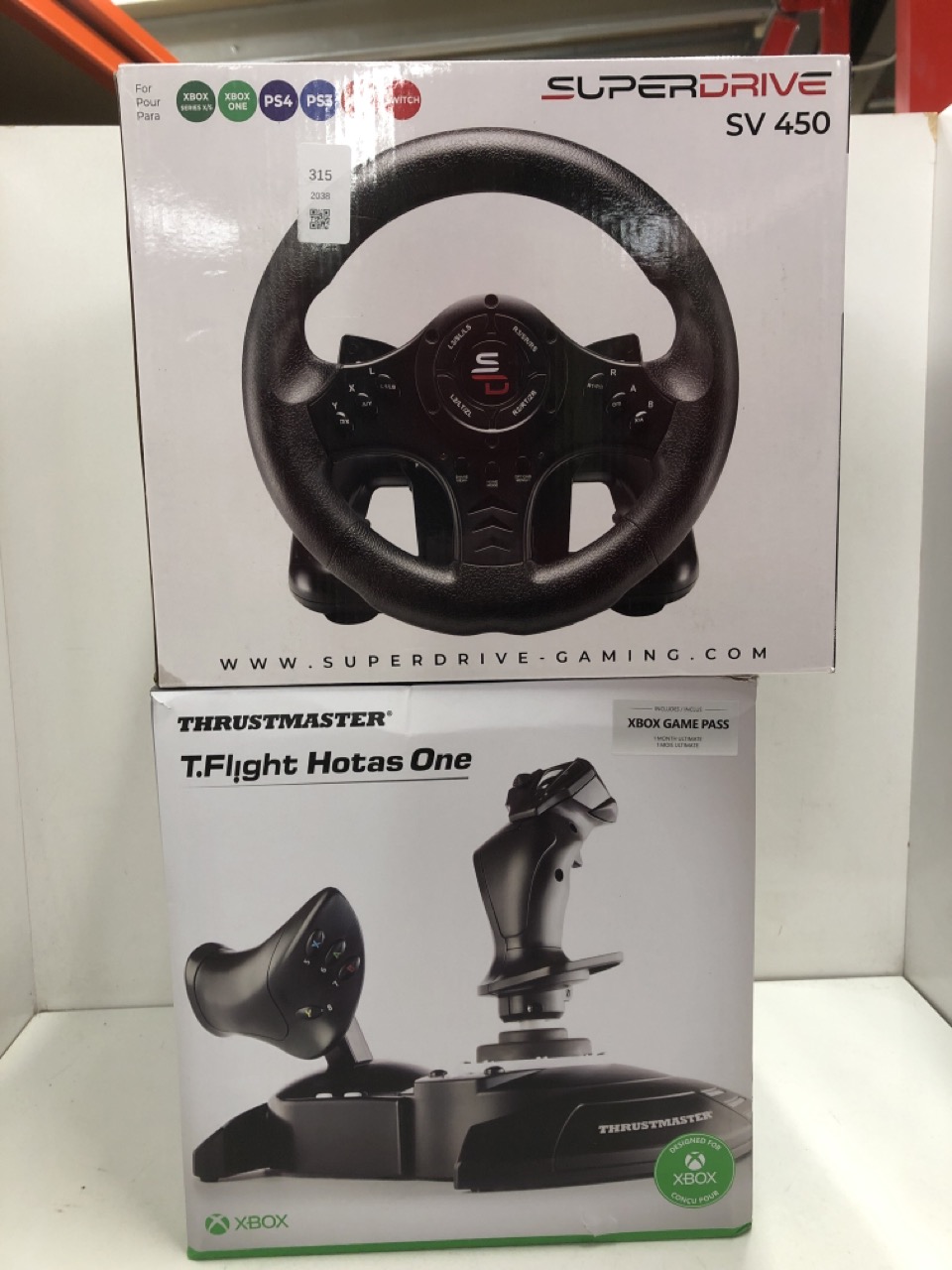 Lot 315  
            Edinburgh SR24 - Delivery Only 

                
THRUSTMASTER T.FLIGHT HOTAS ONE - HIGH-PRECISION FLIGHT STICK WITH THROTTLE FOR X...