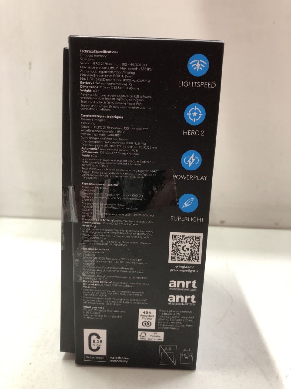 Lot 335  
            Edinburgh SR24 - Delivery Only 

                
LOGITECH G PRO X SUPERLIGHT 2 LIGHTSPEED WIRELESS GAMING MOUSE, 8K POLLING, LIGHT... - Image 2