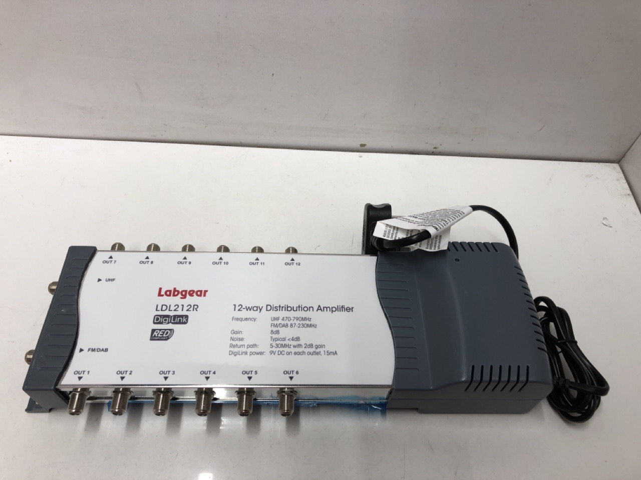 Lot 337  
            Edinburgh SR24 - Delivery Only 

                
TV & RADIO SIGNAL BOOSTER AERIAL AMPLIFIER, LABGEAR 12 OUTPUT DIGILINK DISTRIBUTI... - Image 4