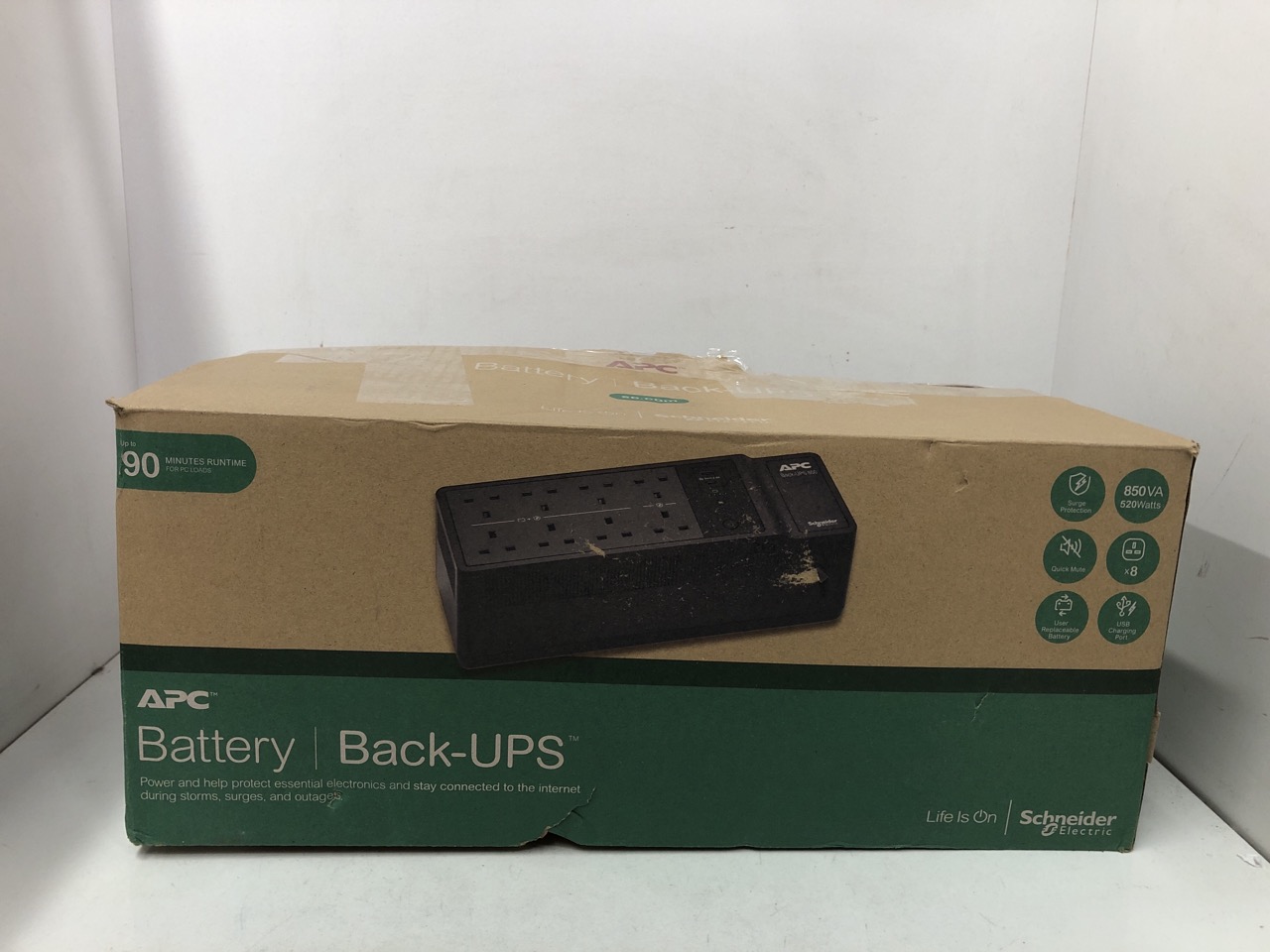 Lot 352  
            Edinburgh SR24 - Delivery Only 

                
APC BY SCHNEIDER ELECTRIC BACK-UPS ES - BE850G2-UK - UNINTERRUPTIBLE POWER SUPPLY...