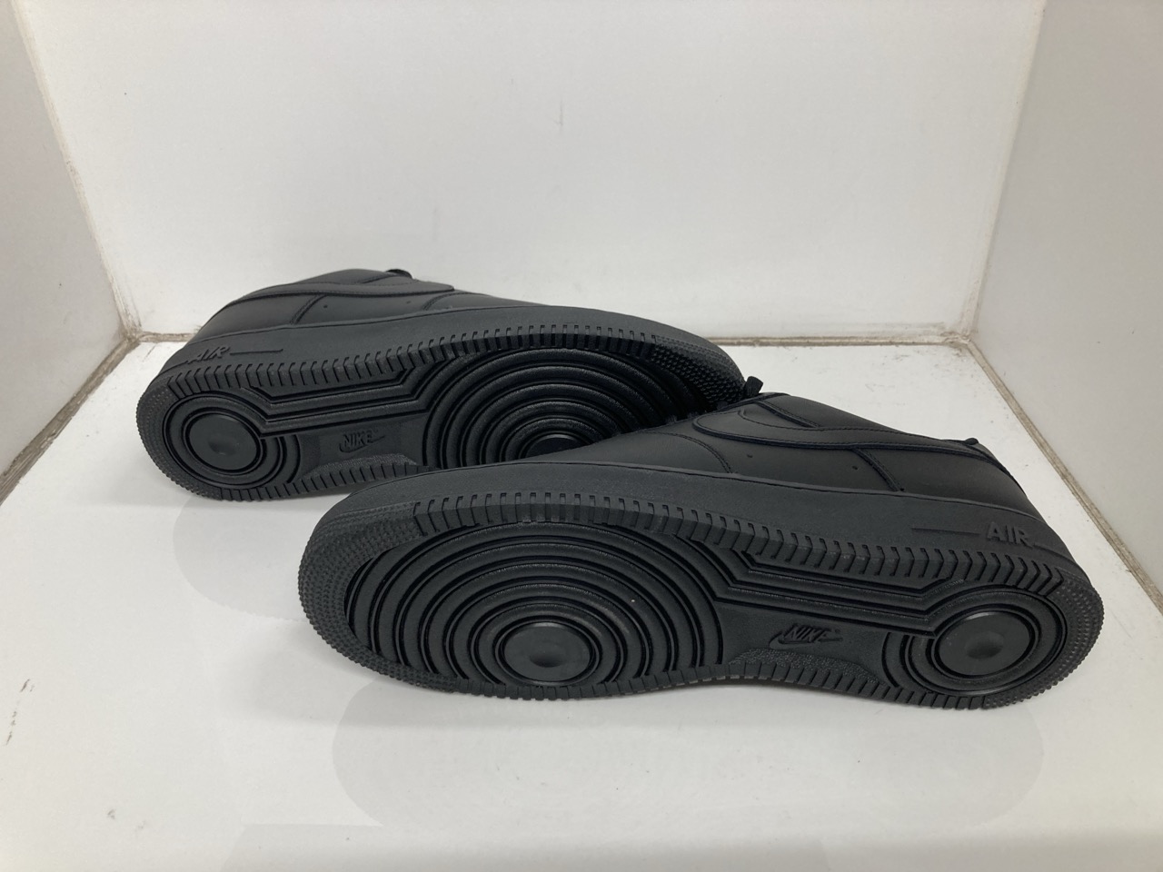 Lot 387  
            Edinburgh SR24 - Delivery Only 

                
BLACK NIKE AIR FORCES 1S UK 12: LOCATION - F RACK - Image 2