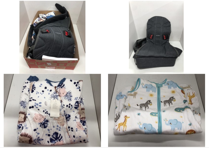 Lot 412  
            Edinburgh SR24 - Delivery Only 

                
1 X BOX OF BABY ITEMS TO INCLUDE GREY BABYBJORN: LOCATION - F RACK