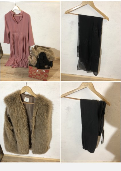 Lot 432  
            Edinburgh SR24 - Delivery Only 

                
1 X BOX OF ADULTS CLOTHING TO INCLUDE PRIMARK BROWN FUR COAT UK XL: LOCATION - F ...