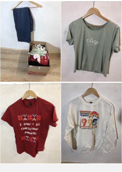 Lot 434  
            Edinburgh SR24 - Delivery Only 

                
1 X BOX OF ADULTS CLOTHES TO INCLUDE BNECH DENIM JEANS UK 10: LOCATION - F RACK