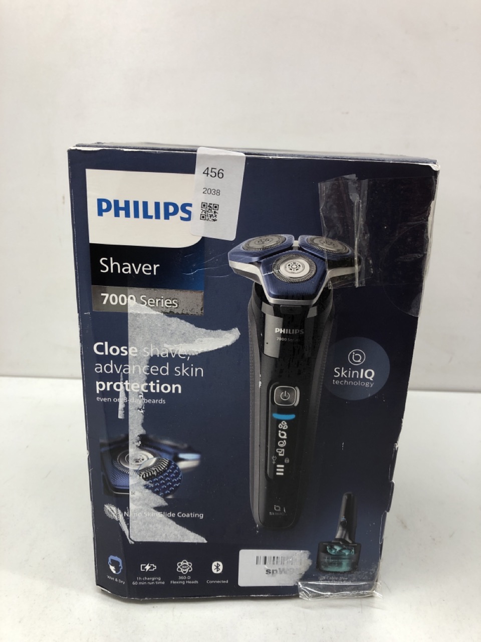 Lot 456  
            Edinburgh SR24 - Delivery Only 

                
PHILIPS SHAVER SERIES 7000 - WET & DRY MENS ELECTRIC SHAVER WITH SKINIQ TECHNOLOG...