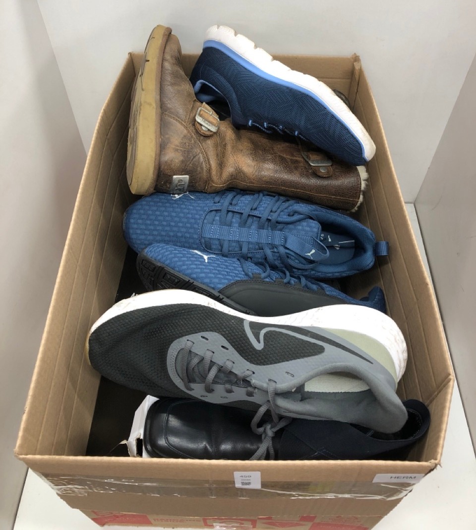 Lot 459  
            Edinburgh SR24 - Delivery Only 

                
1 X BOX OF SHOES TO INCLUDE BLUE PUMA TRAINERS UK 10: LOCATION - G RACK - Image 5