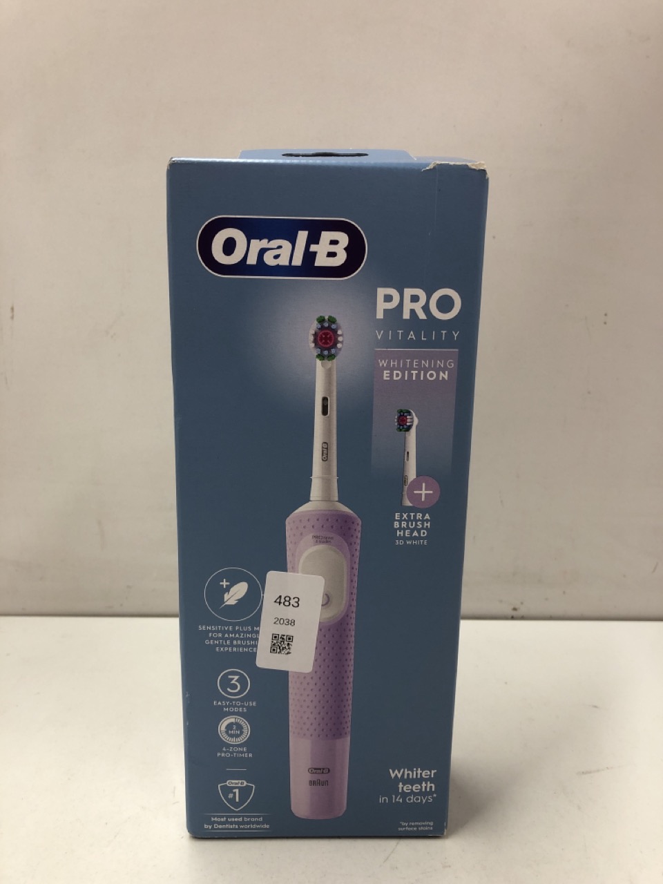 Lot 483  
            Edinburgh SR24 - Delivery Only 

                
QUANTITY OF HEALTH & BEAUTY ITEMS TO INCLUDE ORAL-B VITALITY PRO ELECTRIC TOOTHBR... - Image 3