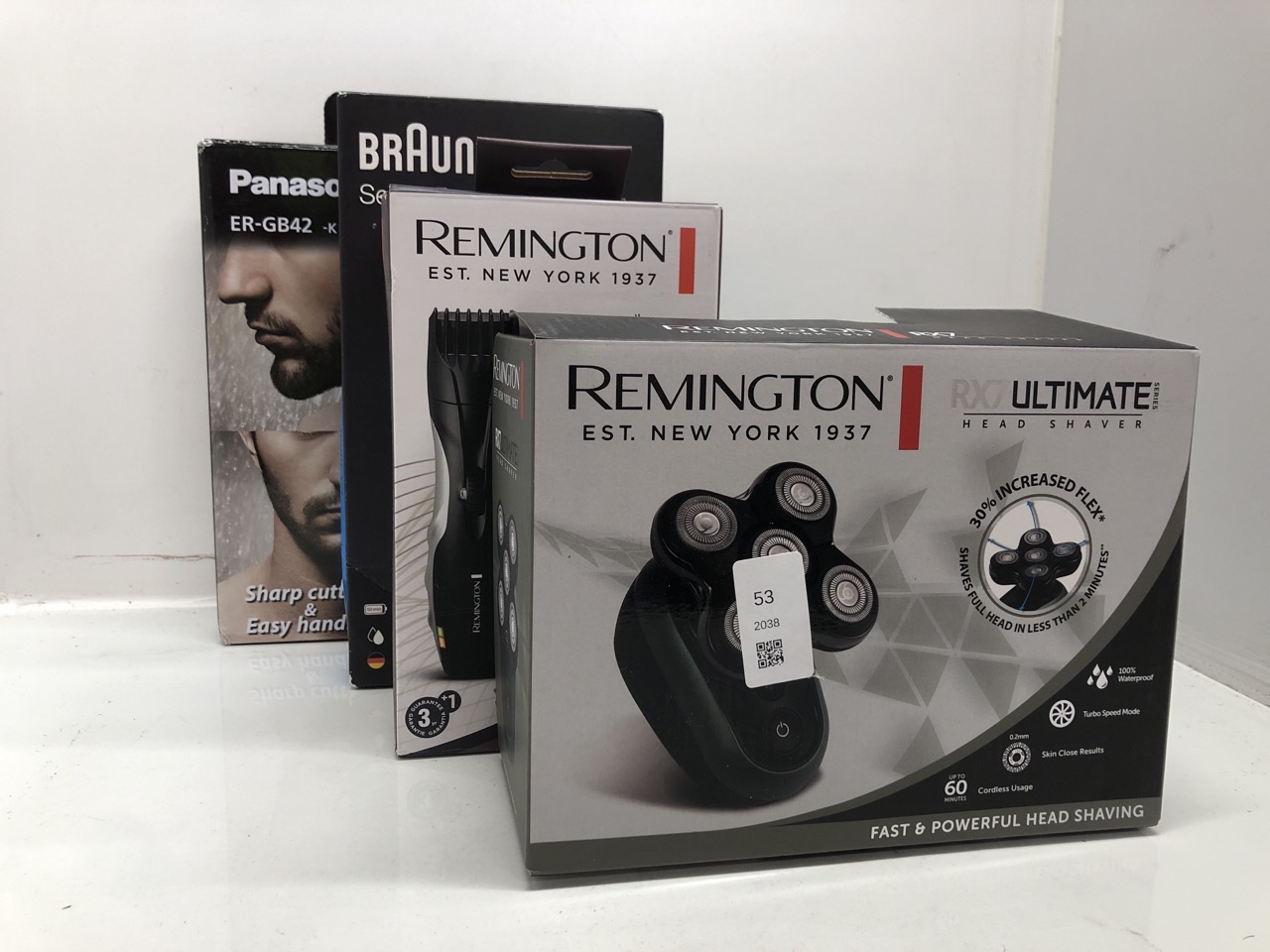 Lot 53  
            Edinburgh SR24 - Delivery Only 

                
QUANTITY OF HEALTH & BEAUTY ITEMS TO INCLUDE REMINGTON RX7 ELECTRIC HEAD SHAVER F...