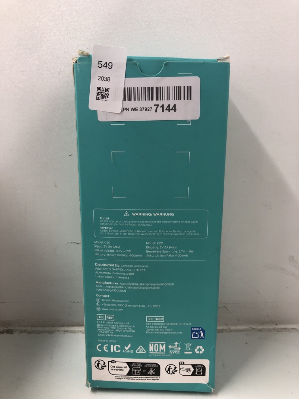 Lot 549  
            Edinburgh SR24 - Delivery Only 

                
QUANTITY OF HEALTH & BEAUTY TO INCLUDE ORAL B IO SERIES 2 WIRELESS TOOTHBRUSH: LO...