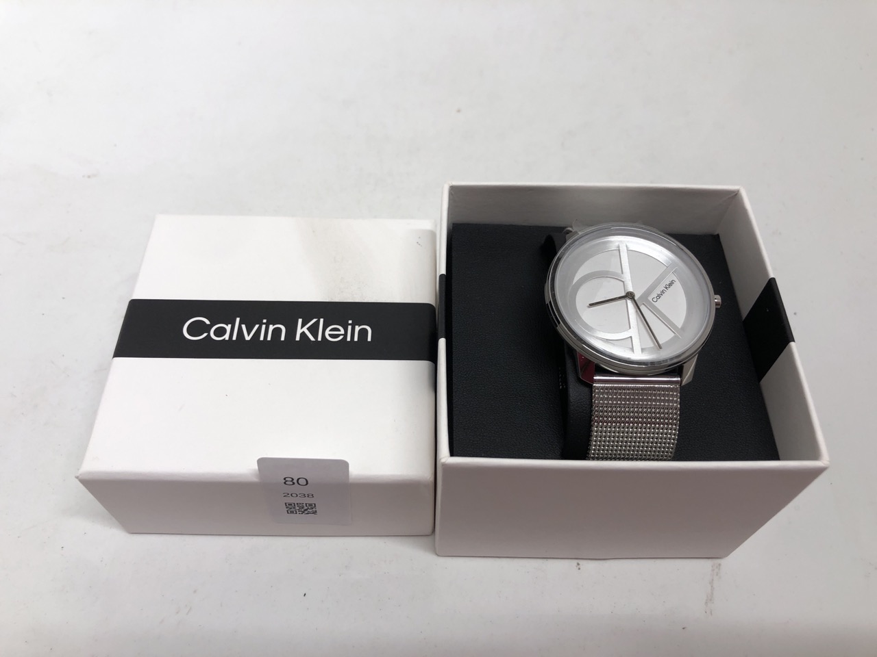 Lot 80  
            Edinburgh SR24 - Delivery Only 

                
CALVIN KLEIN LADIES WATCH STAINLESS STEEL STRAP : LOCATION - A RACK