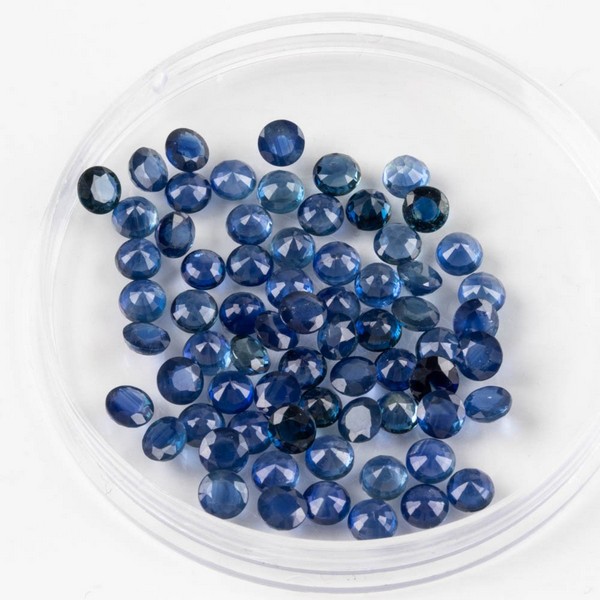 Lot 160  
            Nottingham Luxury Room - Delivery Only 

                
15.64ct Sapphire Faceted Round-cut Parcel of Gemstones, 3.5mm