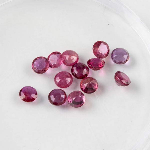 Lot 164  
            Nottingham Luxury Room - Delivery Only 

                
3.18ct Ruby Faceted Round-cut Parcel of Gemstones, 3.75mm
