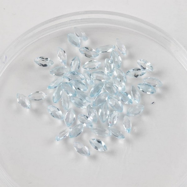 Lot 167  
            Nottingham Luxury Room - Delivery Only 

                
4.74ct Aquamarine Faceted Marquise-cut Parcel of Gemstones, 4x2mm