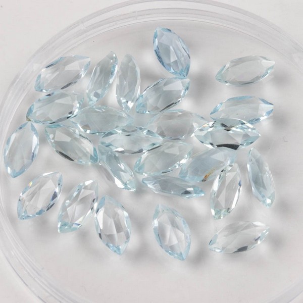 Lot 168  
            Nottingham Luxury Room - Delivery Only 

                
11.75ct Aquamarine Faceted Marquise-cut Parcel of Gemstones, 8x4mm