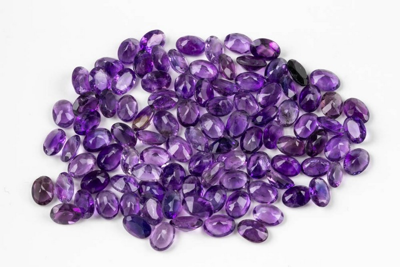 Lot 175  
            Nottingham Luxury Room - Delivery Only 

                
65.76ct Amethyst Faceted Oval-cut Parcel of Gemstones, 7x5mm