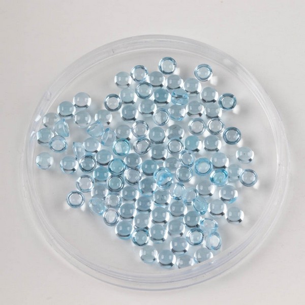 Lot 182  
            Nottingham Luxury Room - Delivery Only 

                
20.62ct Sky Blue Topaz Cabochon Round-cut Parcel of Gemstones, 3mm