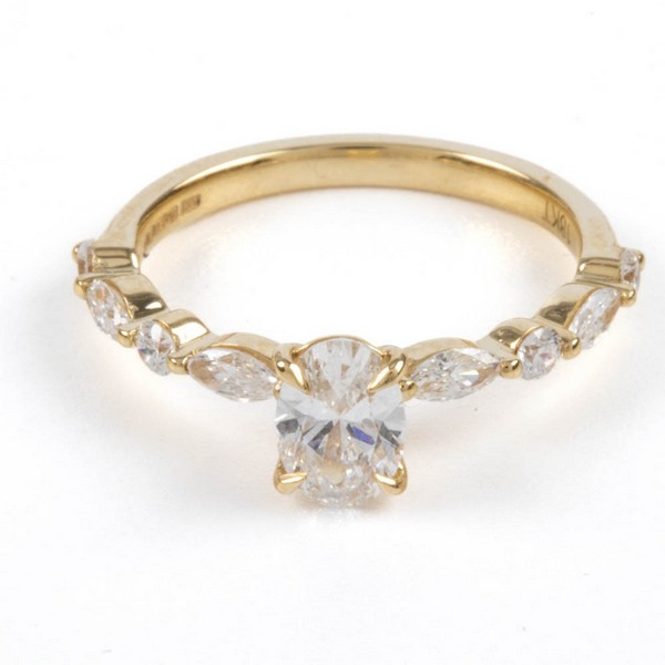 Lot 18  
            Nottingham Luxury Room - Delivery Only 

                
18ct Yellow Gold 0.59ct Laboratory Grown Oval Brilliant-cut Diamond with Shoulder...