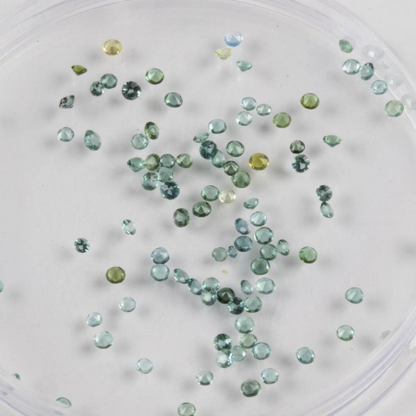 Lot 201  
            Nottingham Luxury Room - Delivery Only 

                
1.35ct Green Tourmaline Faceted Round-cut Parcel of Gemstones, 1.5mm