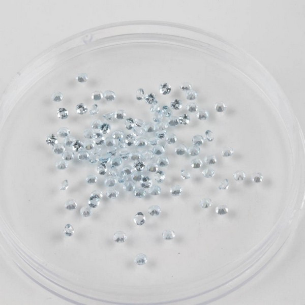 Lot 214  
            Nottingham Luxury Room - Delivery Only 

                
2.71ct Blue Topaz - Sky Faceted Round-cut Parcel of Gemstones, 1.75mm