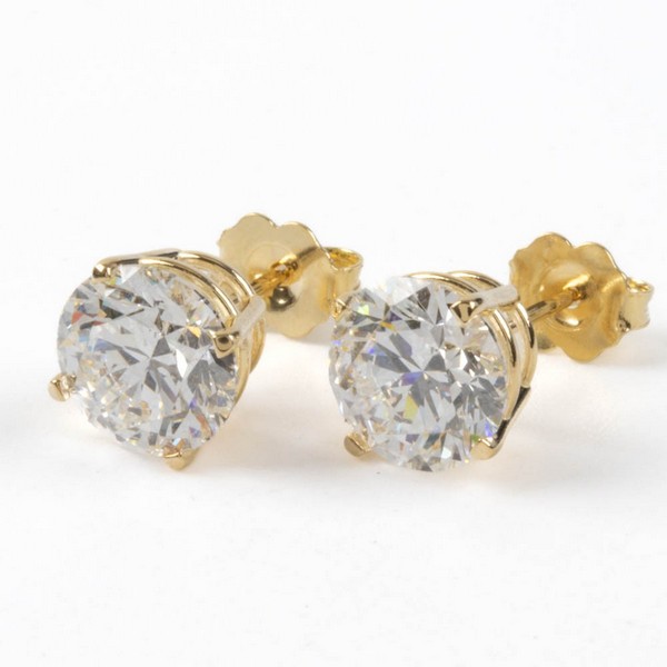 Lot 34  
            Nottingham Luxury Room - Delivery Only 

                
18K Yellow 4.11ct total Laboratory Grown Round Brilliant-cut Diamond Stud Earring...