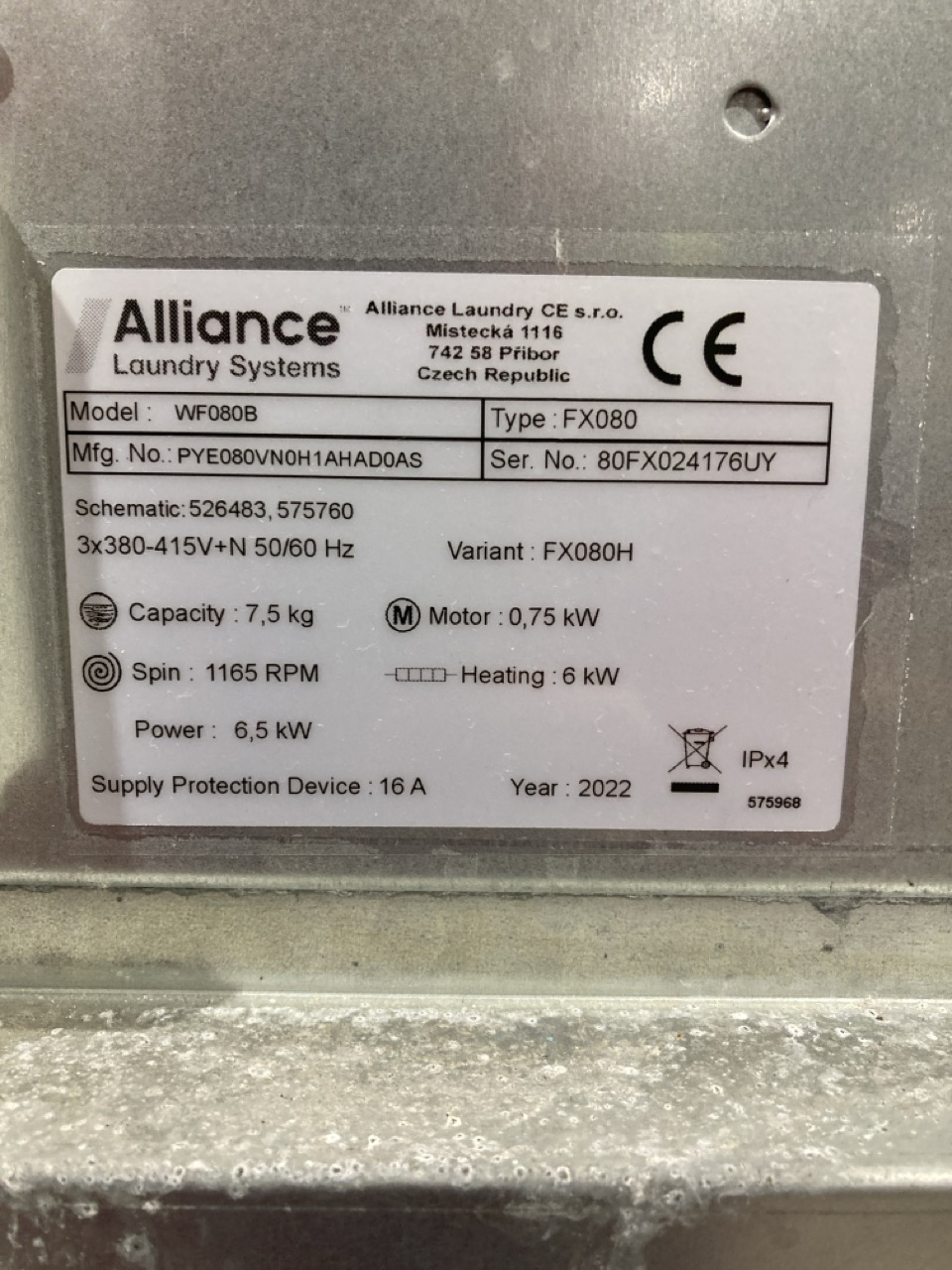 Lot 13  
            Birmingham - Collection Only 

                
PRIMUS WASHING MACHINE WF080B S/N 80FX024176UY - Image 4