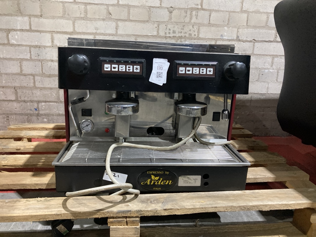 Lot 170  
            Birmingham - Collection Only 

                
ARDEN ITALIA ESPRSSO MACHINE