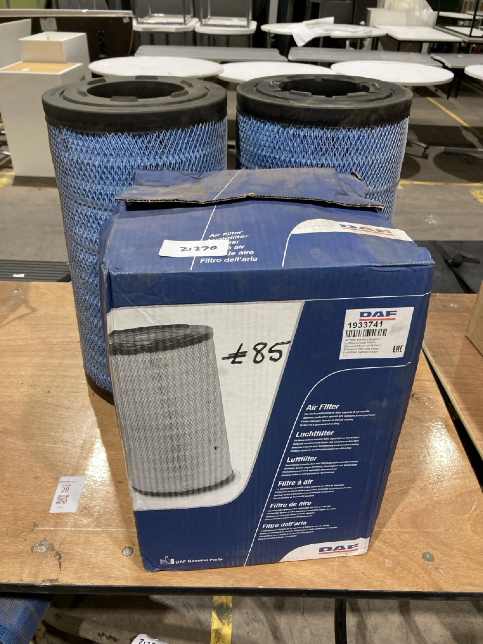 Lot 28  
            Birmingham - Collection Only 

                
3 X DAF AIR FILTERS