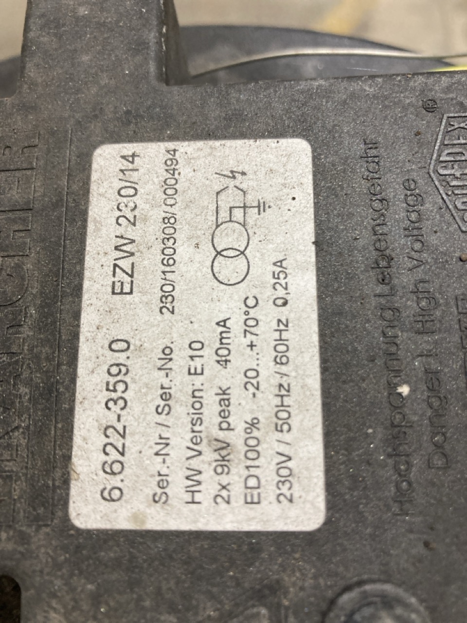 Lot 56  
            Birmingham - Collection Only 

                
KARCHER HDS E 8/16-4 M 36KW HOT WATER HIGH-PRESSURE CLEANER S/N 230/160308/ 000494