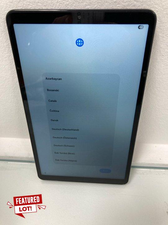 Lot 13  
            Marchington - Parcel Delivery Only 

                
SAMSUNG GALAXY TAB A9 64GB TABLET WITH WIFI IN BLACK: MODEL NO SM-X110 (UNIT ONLY...