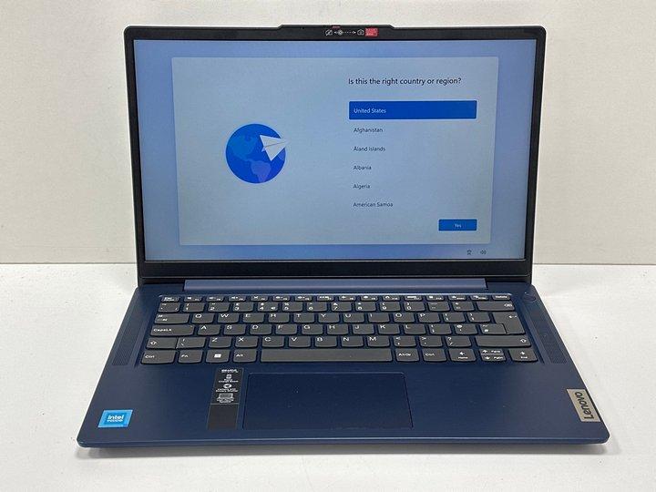 Lot 142  
            Marchington - Parcel Delivery Only 

                
LENOVO IDEAPAD SLIM 3 128 GB LAPTOP IN ABYSS BLUE: MODEL NO 14IAN8 (WITH BOX & MA...