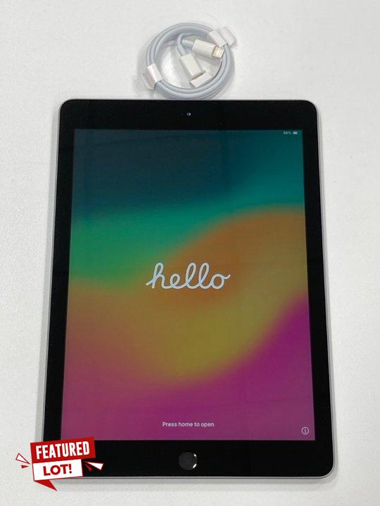 Lot 144  
            Marchington - Parcel Delivery Only 

                
APPLE IPAD (6TH GENERATION) WI-FI 32 GB TABLET WITH WIFI IN SPACE GREY: MODEL NO ...