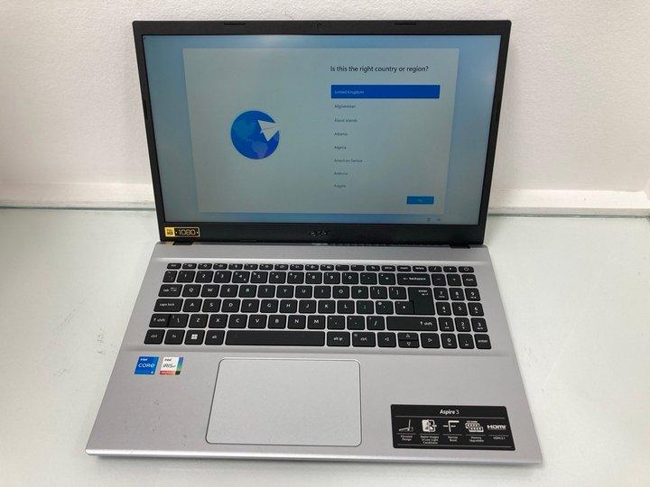 Lot 173  
            Marchington - Parcel Delivery Only 

                
ACER ASPIRE 3 A315-59-575V 512GB LAPTOP IN SILVER: MODEL NO N22C6 (WITH ADAPTER &...