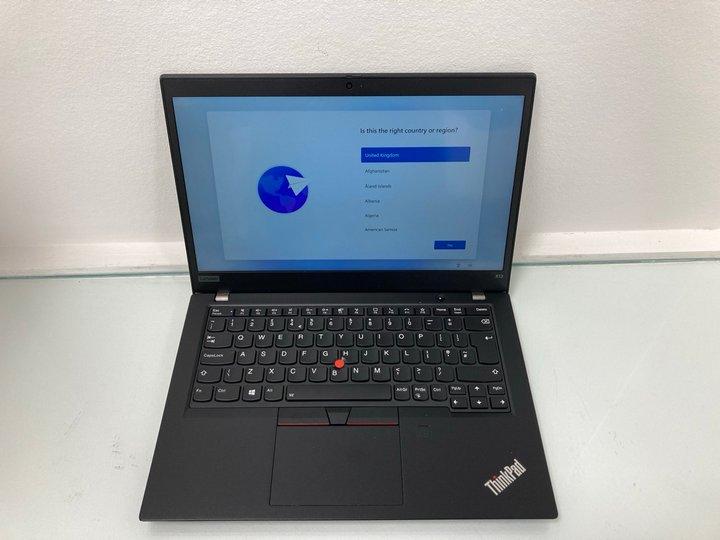 Lot 35  
            Marchington - Parcel Delivery Only 

                
LENOVO THINKPAD X13 GEN 1 256GB LAPTOP IN BLACK: MODEL NO 20UG-S1FH00 (WITH ADAPT...
