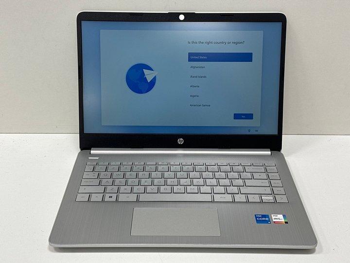 Lot 41  
            Marchington - Parcel Delivery Only 

                
HP 14S-DQ5005SA 512 GB LAPTOP IN SILVER. (WITH BOX & MAINS POWER ADAPTER). 12TH G...