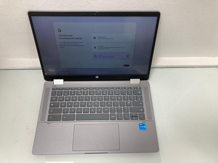 Lot 46  
            Marchington - Parcel Delivery Only 

                
HP CHROMEBOOK PLUS X360 (14B-CD0003NA) 128GB LAPTOP IN SILVER. (WITH BOX, CHARGER...