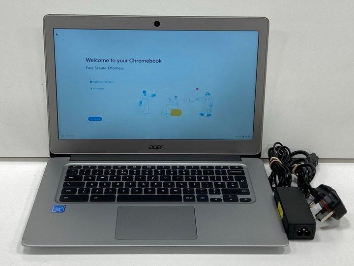 Lot 48  
            Marchington - Parcel Delivery Only 

                
ACER CHROMEBOOK 14 32 GB EMMC LAPTOP IN SILVER: MODEL NO CB3-431-C6WH (WITH MAINS...