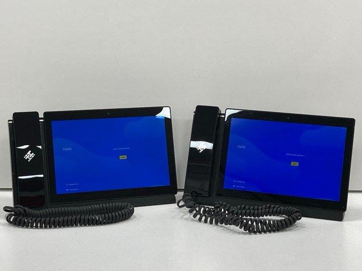 Lot 91  
            Marchington - Parcel Delivery Only 

                
2X HIHI 40KH-TAB-01 ANDROID POWERED SMART DESK PHONE SYSTEMS IN BLACK. (WITH BASE...