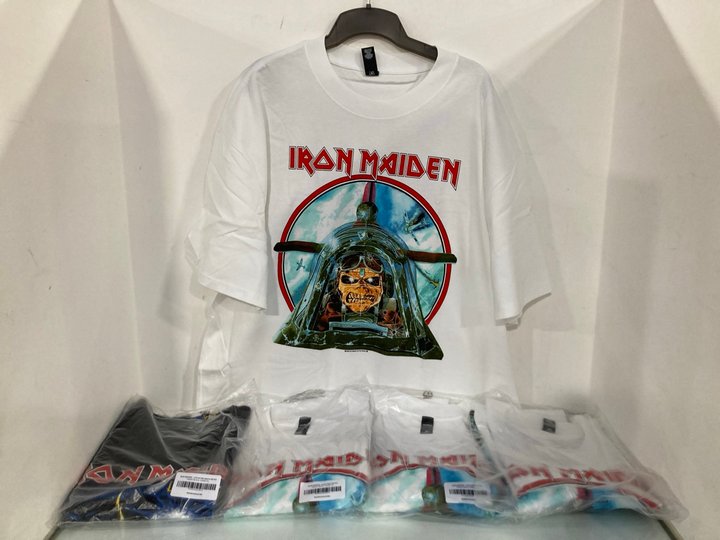 Lot 119  
            Marchington SR13 - Parcel Delivery Only 

                
QTY OF ASSORTED IRON MAIDEN T-SHIRTS TO INCLUDE IRON MAIDEN ACES HIGH RETRO T-SHI...