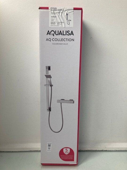 Lot 13  
            Marchington SR13 - Parcel Delivery Only 

                
AQUALISA AQ COLLECTION OOL TOUCH SQUARE BAR VALVE IN CHROME (SEALED)-ORIGINAL RRP...
