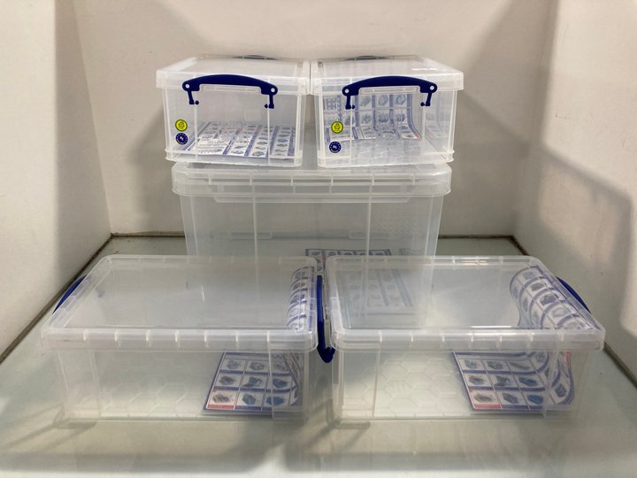 Lot 144  
            Marchington SR13 - Parcel Delivery Only 

                
QTY OF PLASTIC STORAGE TUBS WITH LIDS: LOCATION - WH5