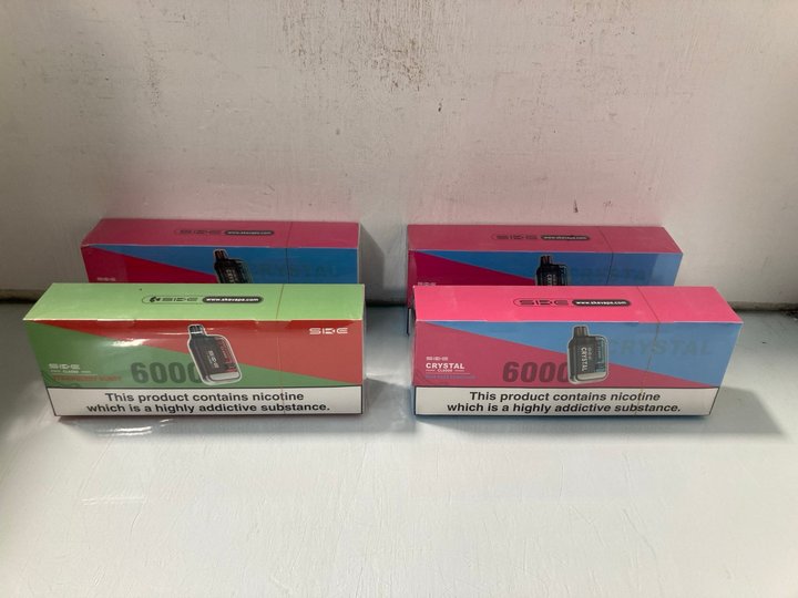 Lot 171  
            Marchington SR13 - Parcel Delivery Only 

                
3 X BOXES SKE CL6000 REFILLABLE/RECHARGEABLE VAPES IN BLUE RAZZ LEMONADE TO INCLU...